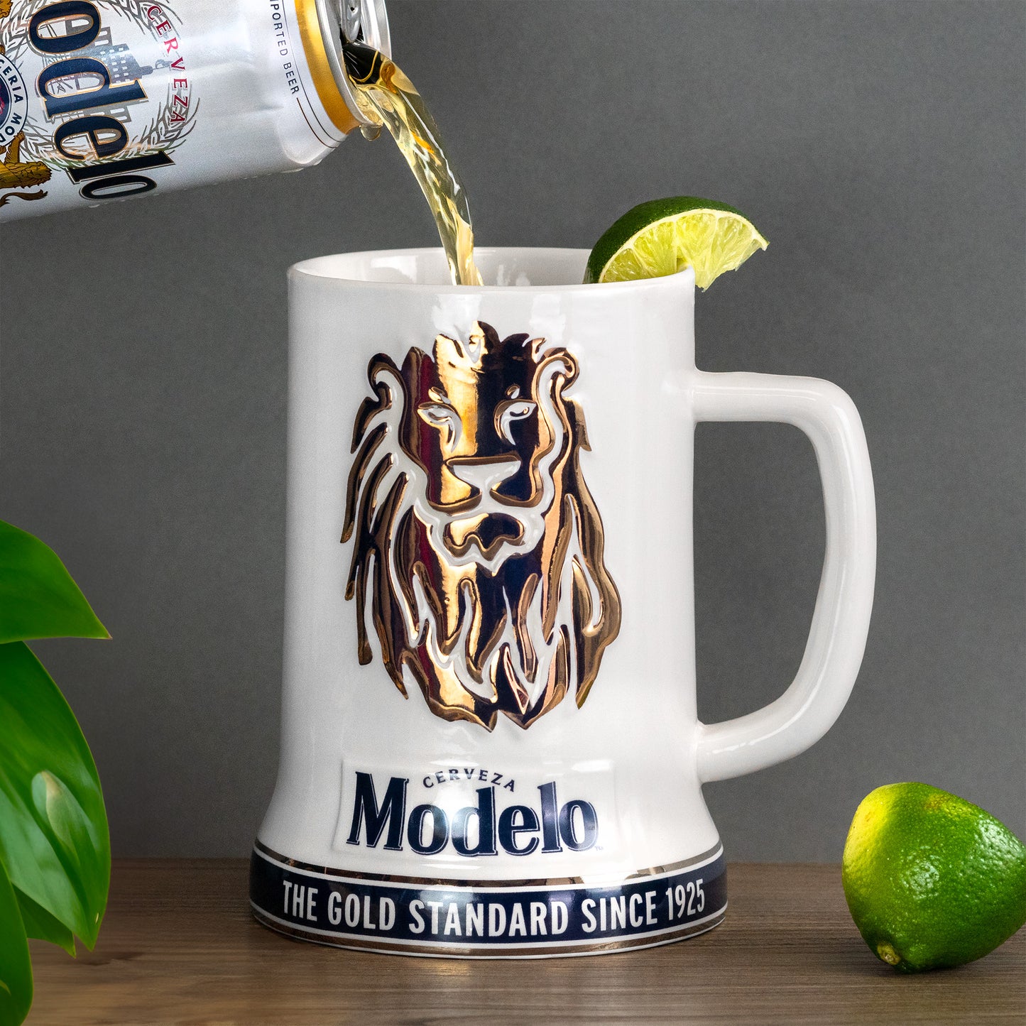 Cerveza Modelo Golden Lion Limited Edition Large Ceramic 7" Beer Stein
