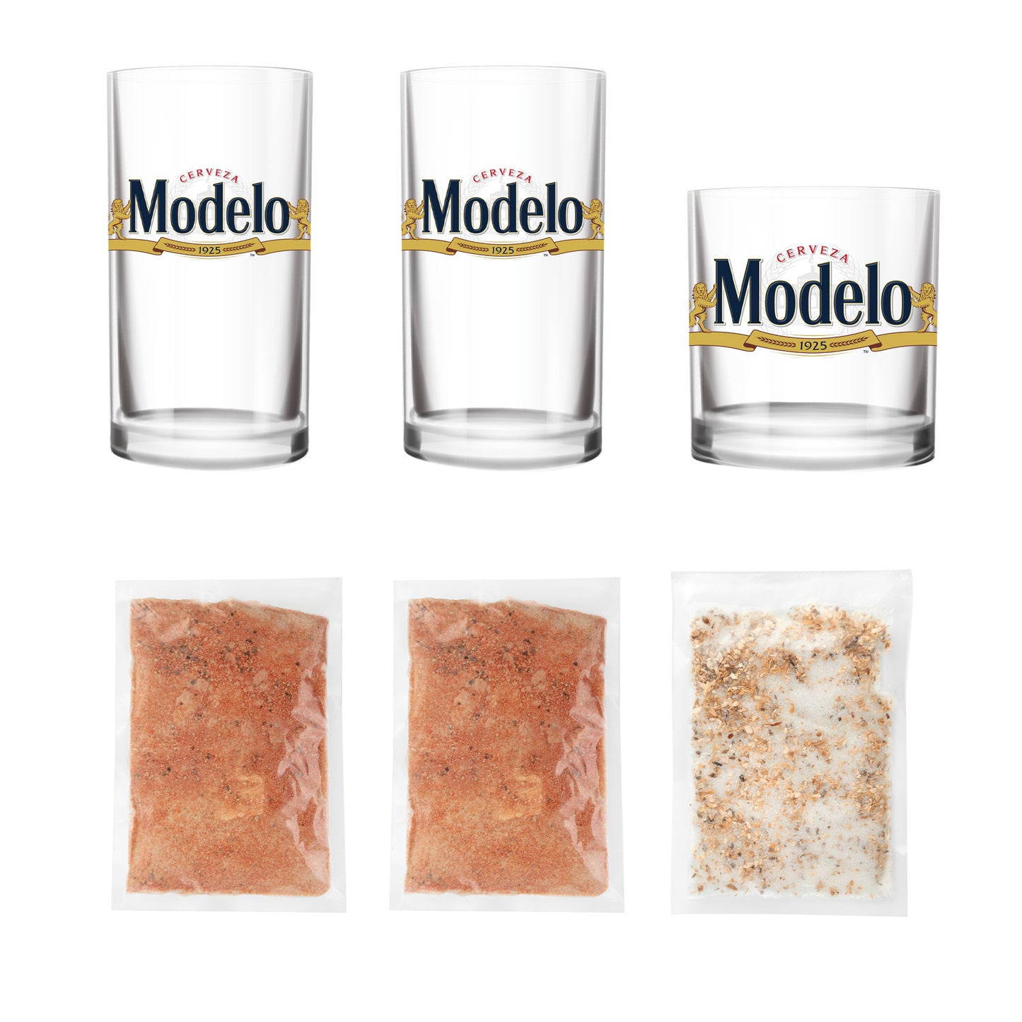 Modelo Beer Mixer Night Set With Michelada, Chelada Mix and Collectible Glasses