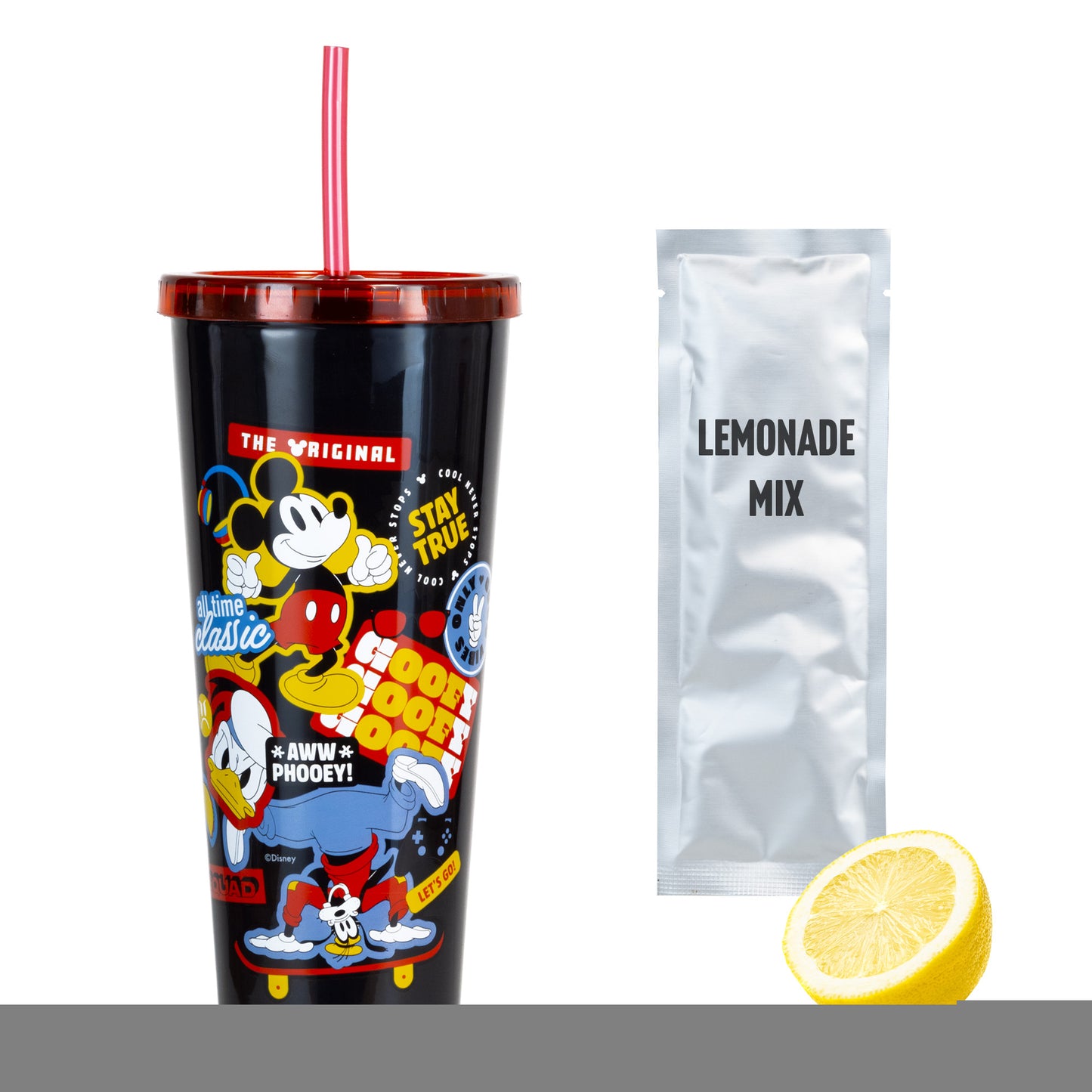Disney Mickey Mouse Reusable Insulated Cold Cup Tumbler Gift Set