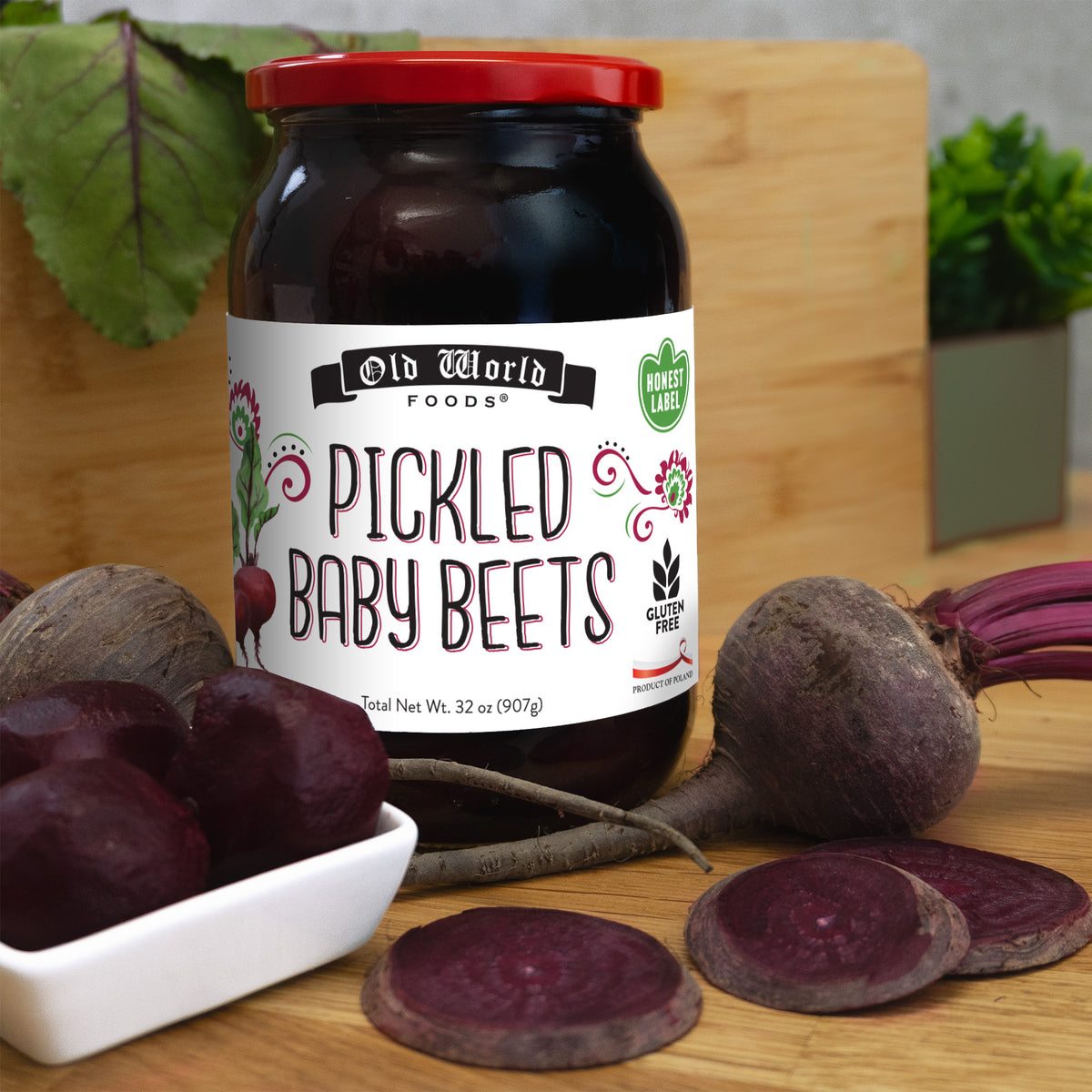 Beets Lover Set – Four 32 Oz Jars of Beets Includes Sliced Baby Beets, Pickled Baby Beets (2), and Diced Baby Beets