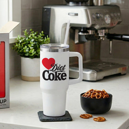 Love Diet Coke White 10" Insulated Travel Tumbler Gift Set
