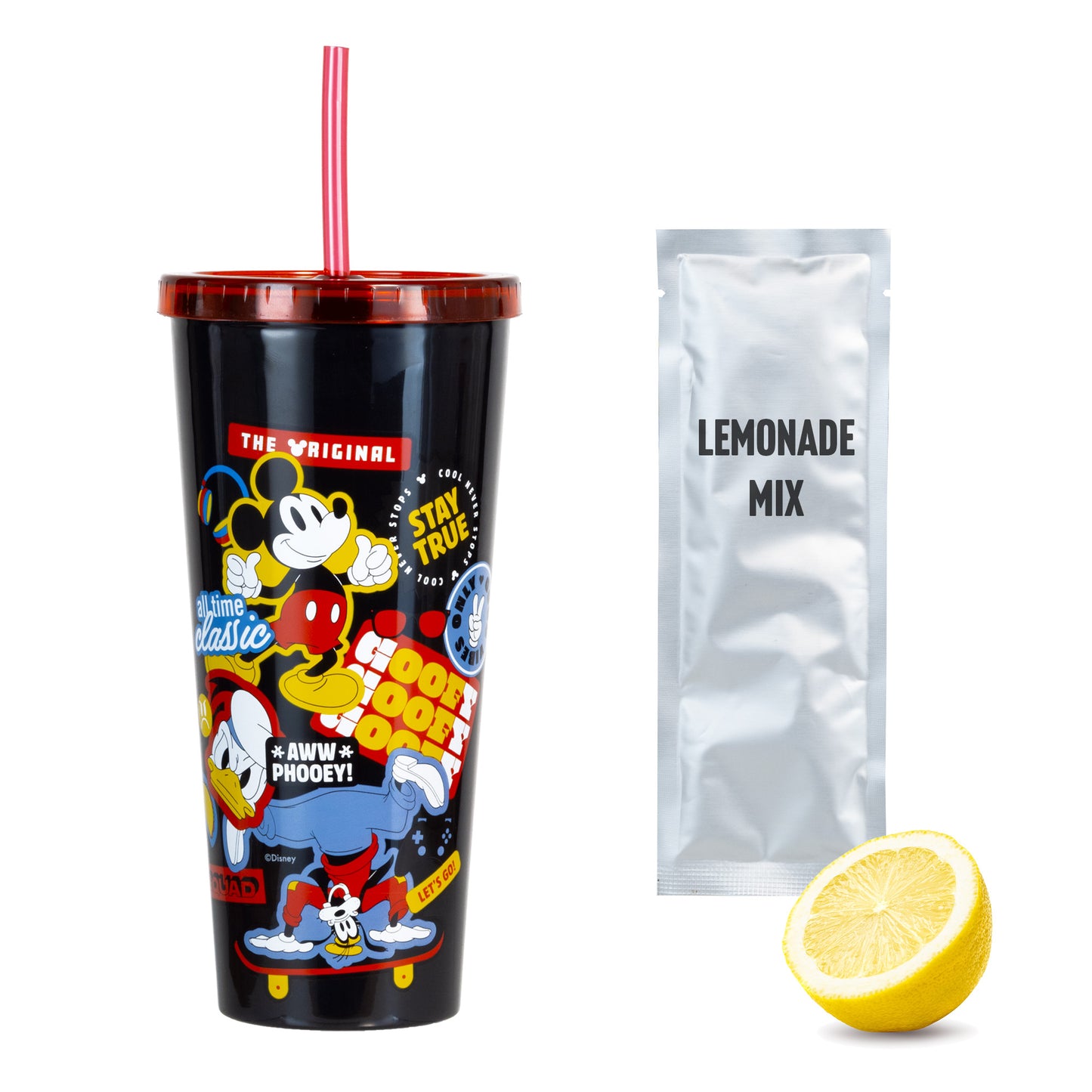 Disney Mickey Mouse Reusable Insulated Cold Cup Tumbler Gift Set