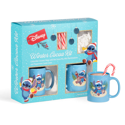 Disney Stitch Winter Hot Chocolate Cocoa Kit for Two with Mugs