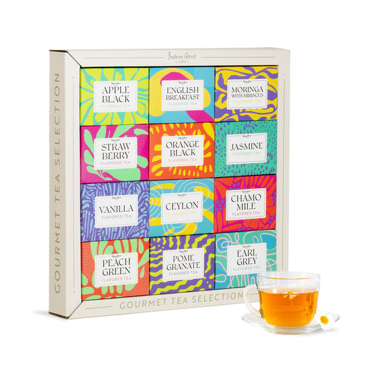 Fashion Street Cafe Gourmet Tea 12 Flavor Assortment Gift Set