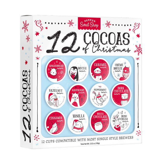 Santa's Sweet Shop 12 Cocoas of Christmas Pods Sampler Gift Pack