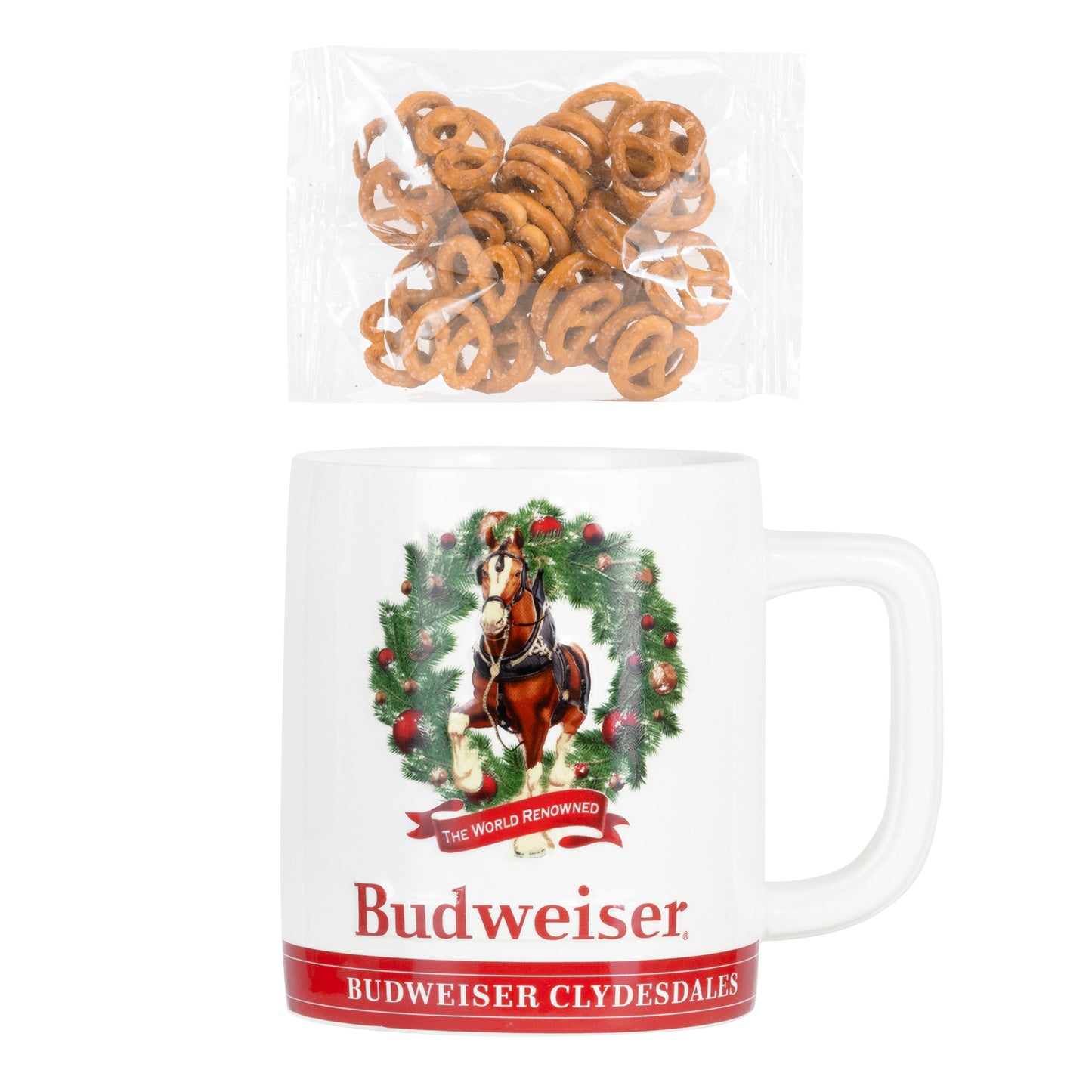 Budweiser Beer Clydesdale Ceramic Holiday Stein Mug Gift Set