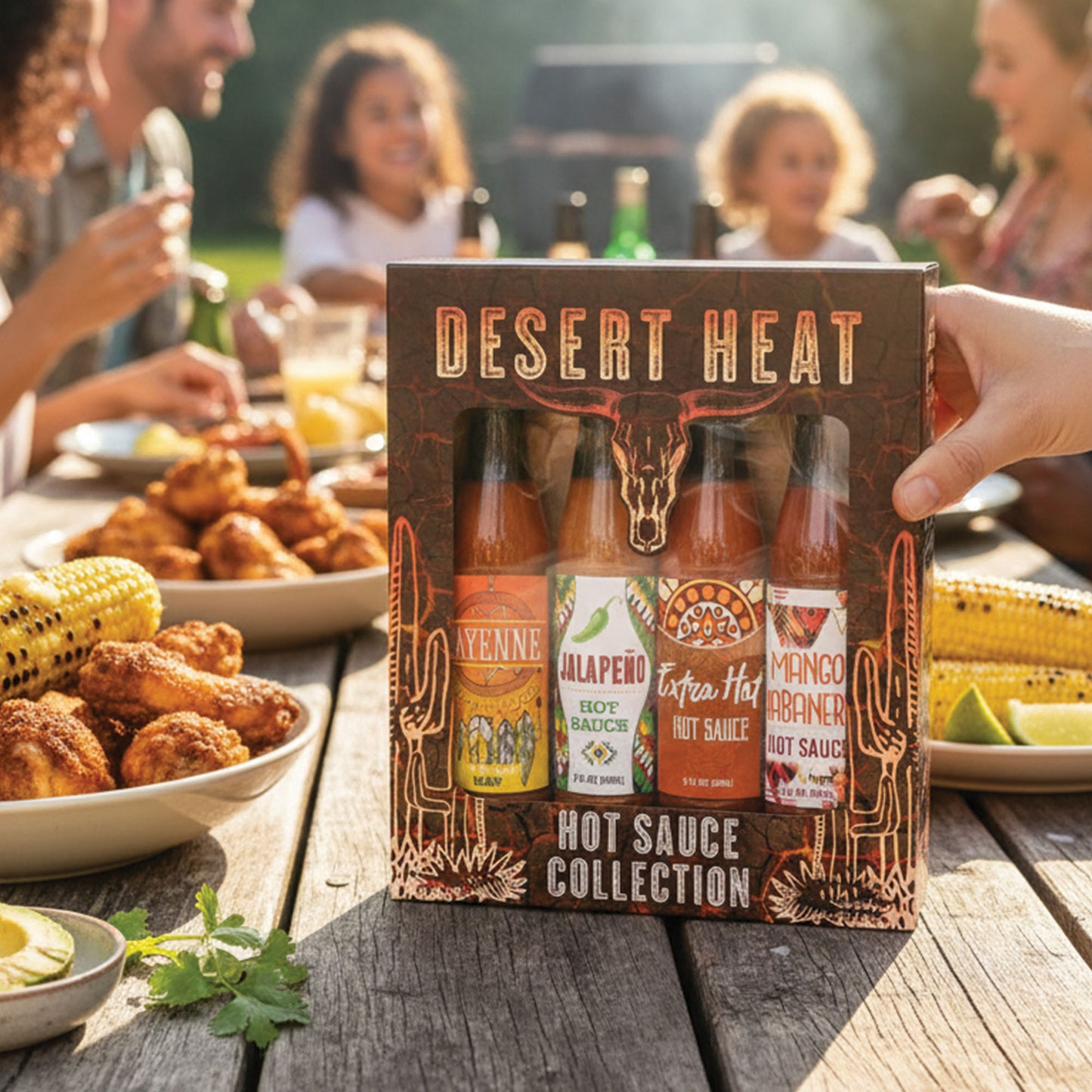 Desert Heat Hot Sauce 4 Bottle Sampler Variery Pack Gift Set
