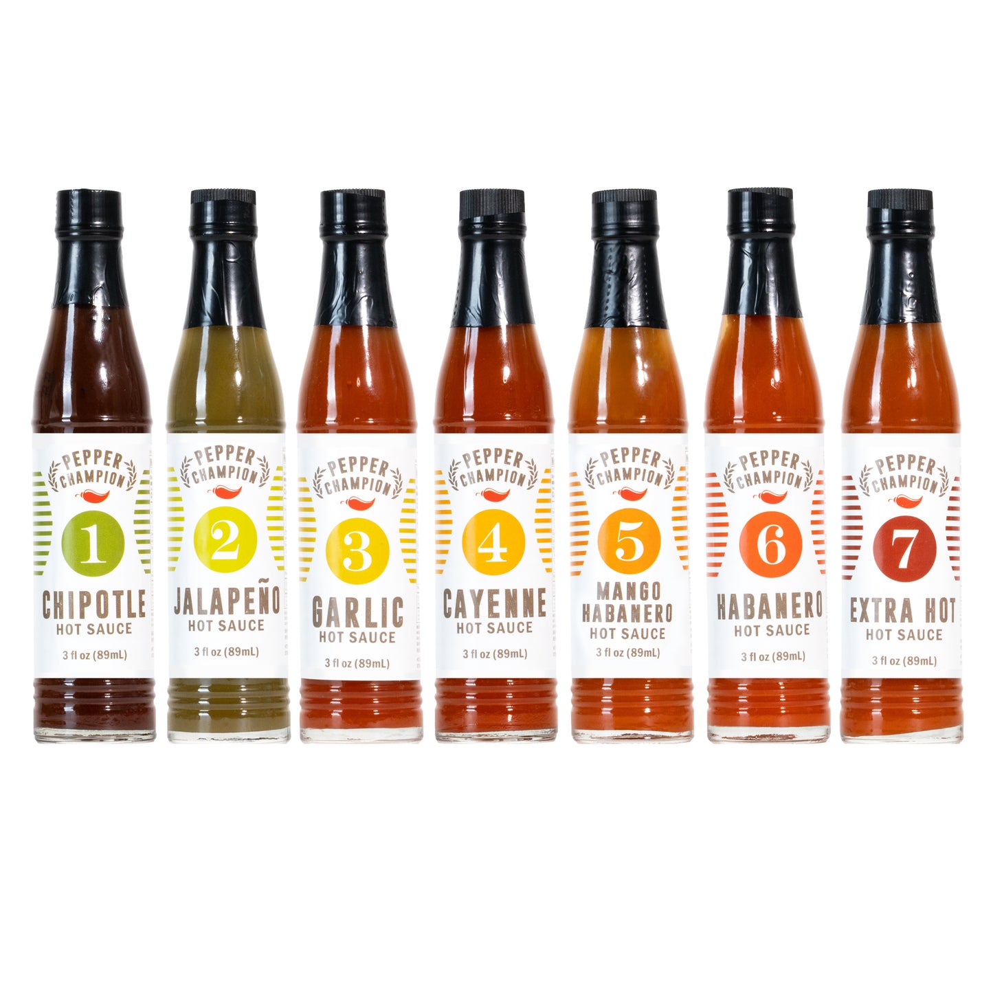 Pepper Champion 7 Level Hot Sauce Challenge Gift Set