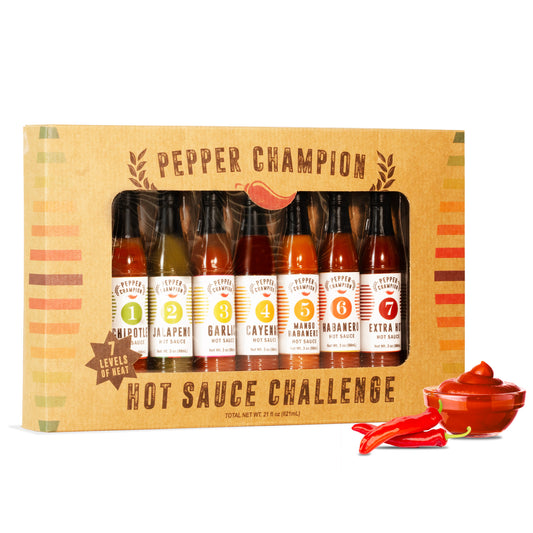 Pepper Champion 7 Level Hot Sauce Challenge Gift Set