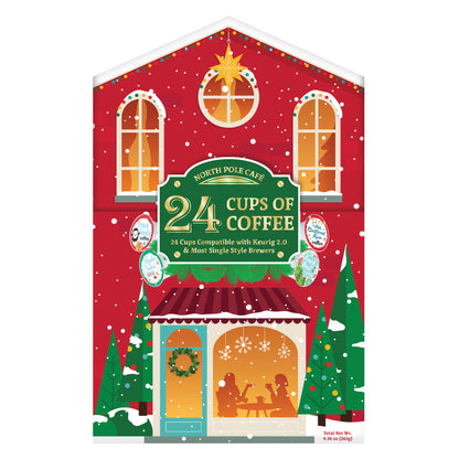 North Pole Cafe 24 Day Christmas Coffee Keurig K-cup Advent Countdown Calendar