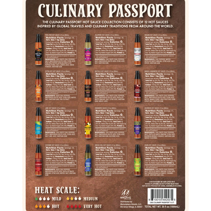 Culinary Passport Ultimate 12 Bottle Hot Sauces of the World Gift Crate Set