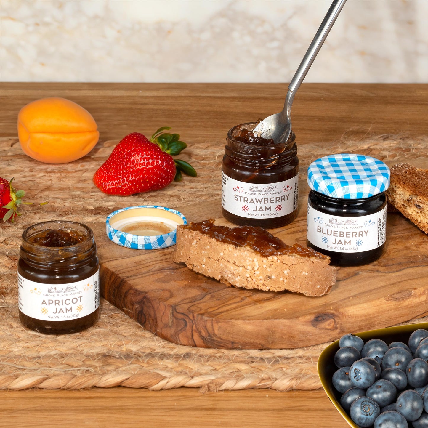 Gift Set of 3 Old World Quality Foods Gourmet Mini Jam