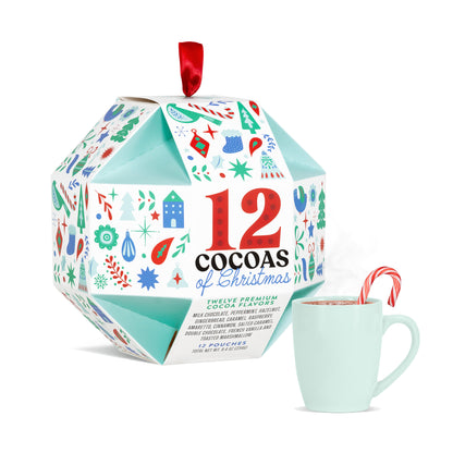 12 Cocoas of Christmas Ornament Hot Chocolate Gift Set