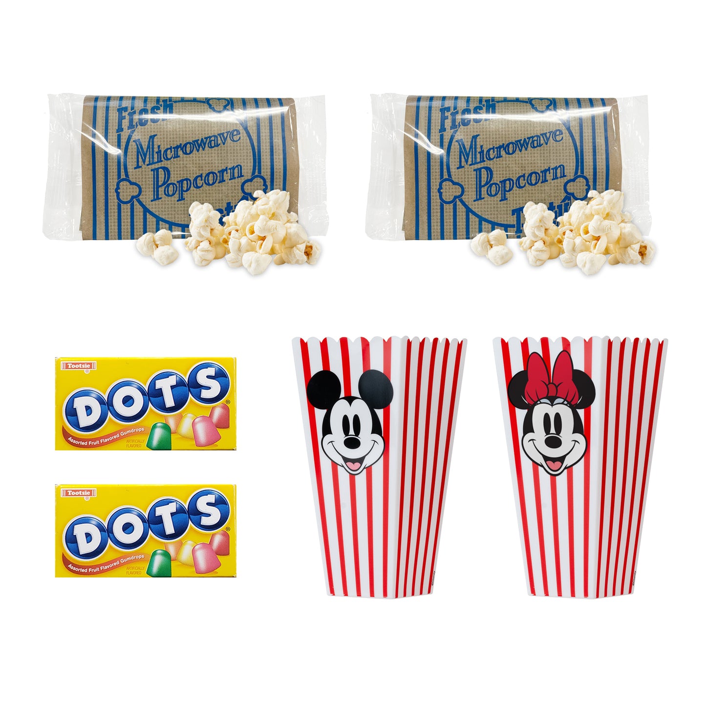 Disney Movie Night Mickey and Minnie Mouse Popcorn Gift Set