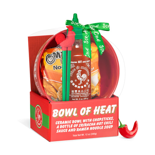 Huy Fong Rooster Brand Sriracha Ramen Noodles Gift Set w/ Bowl and Chopsticks