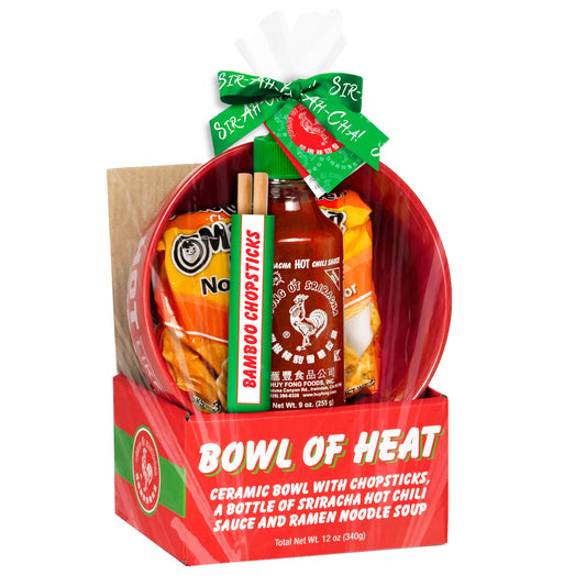 Huy Fong Rooster Brand Sriracha Ramen Noodles Gift Set w/ Bowl and Chopsticks
