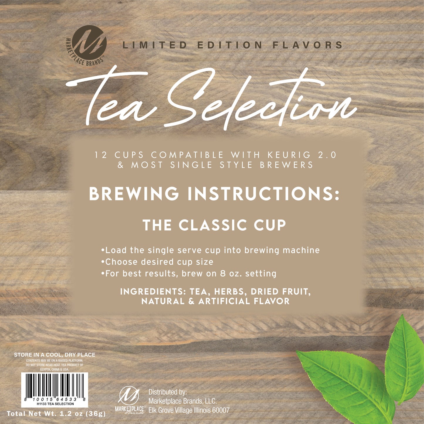 Fall Tea Collection with 12 Keurig K-Cups in Autumn flavors