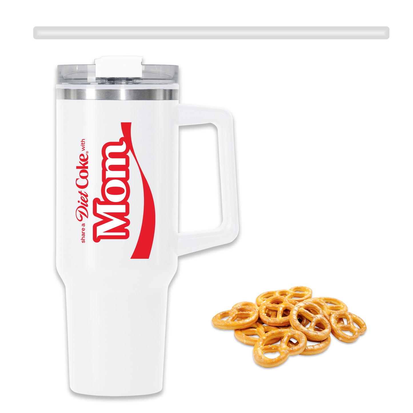 Diet Coke Mothers Day White 10" Insulated Travel Tumbler Gift Set