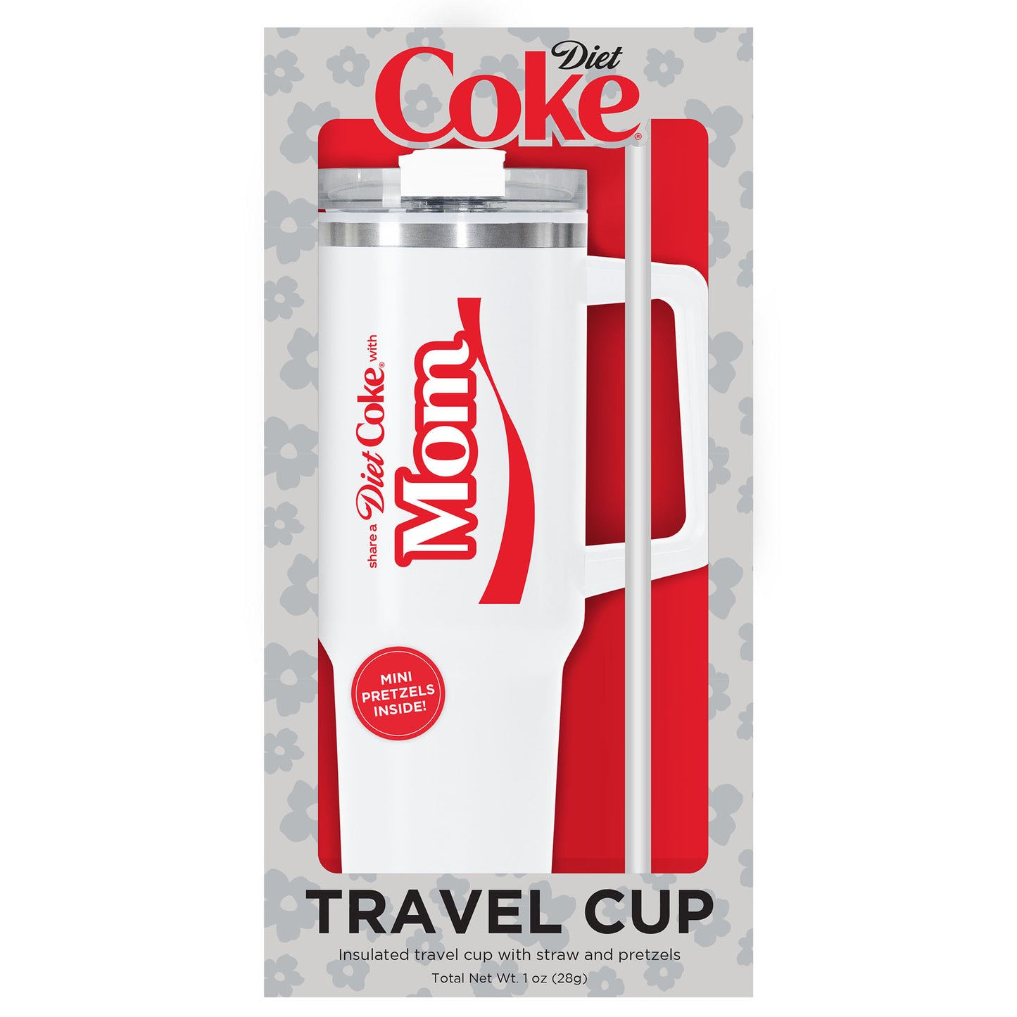 Diet Coke Mothers Day White 10" Insulated Travel Tumbler Gift Set