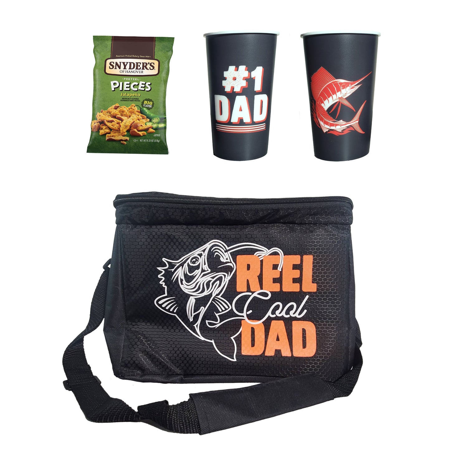 Reel Cool Dad Fishing Cooler 4 Pc Fathers Day Gift Set
