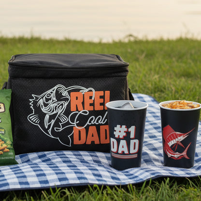 Reel Cool Dad Fishing Cooler 4 Pc Fathers Day Gift Set